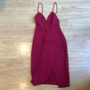 Nicholas Double Bonded Bra Dress in Plum